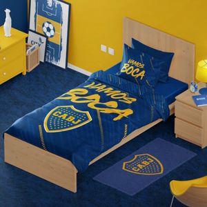 Acolchado Twin 1 1/2 Plaza Boca juniors Licencia Oficial