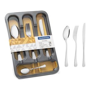 Cubiertos Tramontina Juego Havana Cocina Acero Inox 24 Pzas