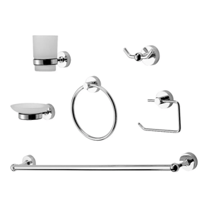 Juego Accesorios Baño Peirano 3000 6 Piezas Metalicos