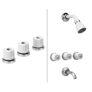 Set Griferia Peirano Malba Bidet Ducha Cromo Blanco