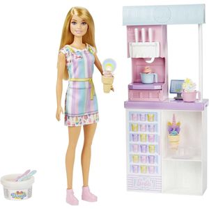 Muñeca Barbie Ice Cream Shop Heladería Hcn46 Mattel