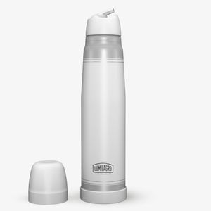 Termo Lumilagro 1Lt Blanco Acero Inoxidable Luminox