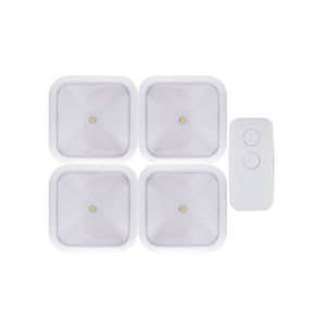 Luz led pack x 4u Nakan con control remoto