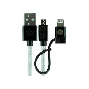 Cable de carga doble USB a Micro + USB con adaptador 1,8 m Nakan