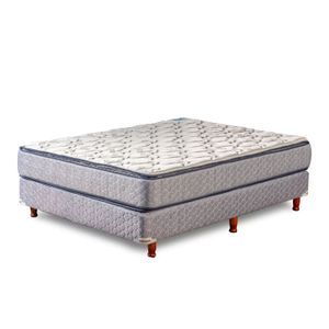 Conjunto Sommier King Size Suavegom Merit 200x200 Espuma Alta Densidad Pillow