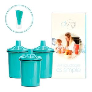 Pack Por 3 Repuesto Jarra Filtro De Agua Dvigi Sense
