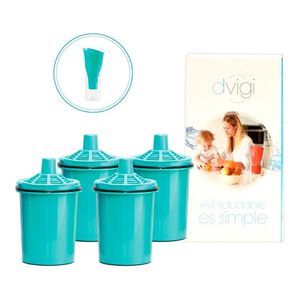 Pack Por 4 Repuesto Jarra Filtro De Agua Dvigi Sense