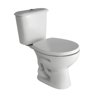 Juego de Baño Ferrum Andina Inodoro Largo Deposito Doble Descarga 4,5 lts Asiento Madera