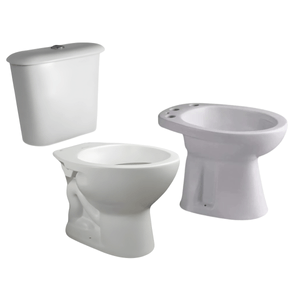 Juego Baño Ferrum Andina Inodoro Mochila  Bidet 3 Agujeros
