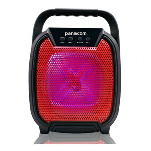 Parlante Panacom Sp 3040 Bt Usb Fm Color Rojo Karaoke Luces