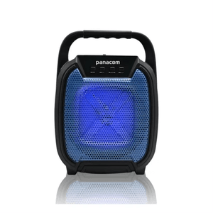 Parlante Panacom Sp 3040 Bt Usb Fm Color Rojo Karaoke Luces