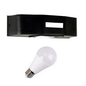 Aplique Exterior Pared Faroluz 4311/lp + Foco Led 7W CALIDA