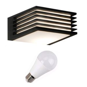Aplique Exterior Pared Faroluz 4314 + Foco Led 7W CALIDA