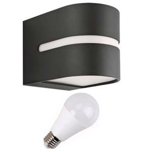 Aplique Exterior Pared Faroluz 4320 Spot + Foco Led 12W CALIDA