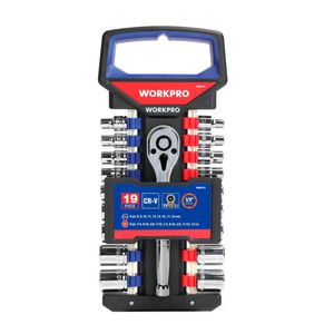 Juego De 19 Piezas Bocallaves Workpro WW003078