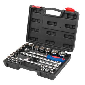 Juego De Bocallaves 22 Piezas Valija Plástica Workpro (W003080)