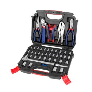 Juego 52 Tubos 3/8 - 1/4 Herramientas Caja Plástica Workpro (WP209024)