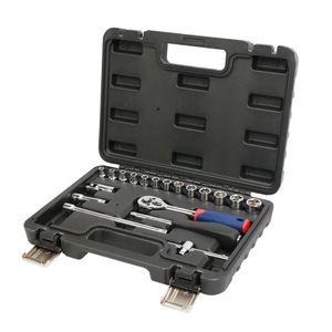 Juego De Bocallaves, Encastre 1/4" Crv - 19 Piezas Valija Plástica Workpro (W003079)