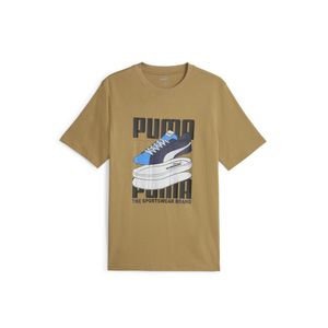 Remera Puma Graphics Sneaker Sportstyle Hombre Moda Tostado