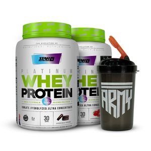2 x Premium Whey Protein 2lb + Shaker Sabor: Frutilla y Cookies Star Nutrition