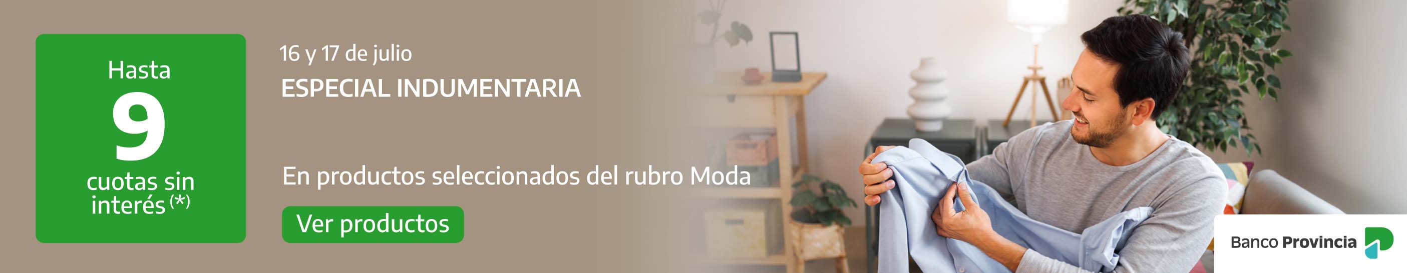 Hasta 9 cuotas sin interés - Especial indumentaria