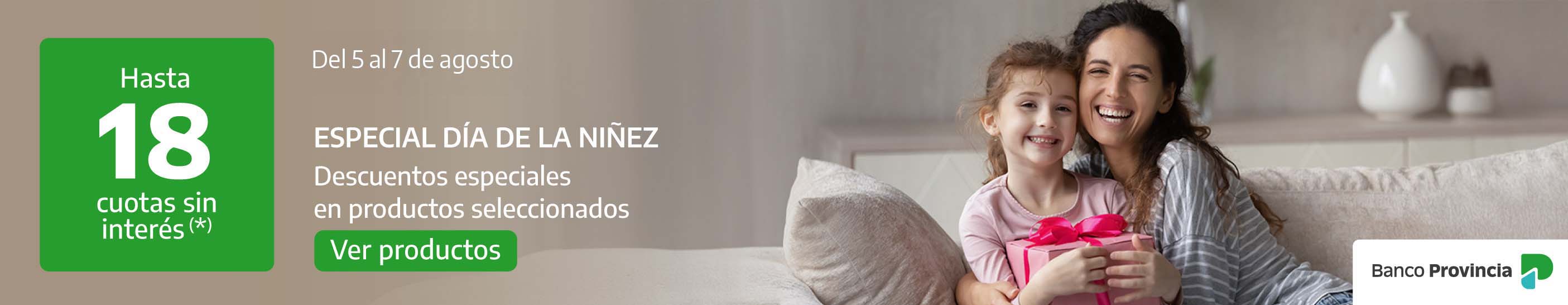 Especial 18 cuotas sin interés especial Día de la Niñez 