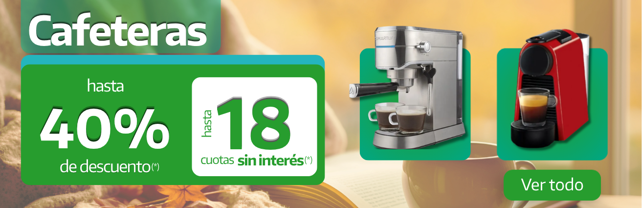 Cafeteras Hasta 18 cuotas